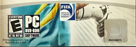 FIFA 09, the ESRB box on its front