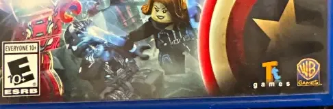 LEGO Marvel's Avengers, the ESRB box on its front