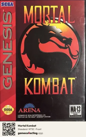 Mortal Kombat Sega Mega Drive / Genesis, NTSC box front