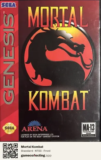 Mortal Kombat Sega Mega Drive / Genesis, NTSC box front