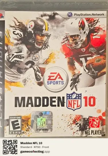 Madden NFL 10 PlayStation 3, NTSC box front