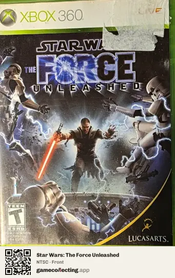 Star Wars: The Force Unleashed Xbox 360, NTSC box front