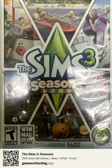 The Sims 3: Seasons Computer, NTSC box front