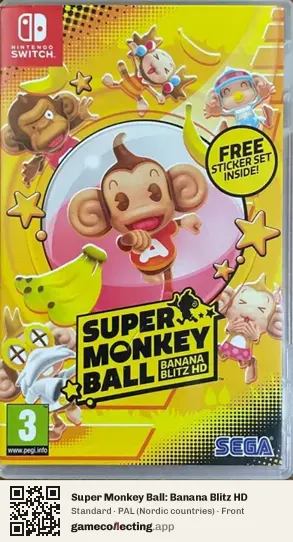 Super Monkey Ball: Banana Blitz HD Nintendo Switch, Nordic countries box front