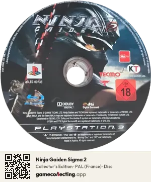 Ninja Gaiden Sigma 2 PlayStation 3, PAL disc