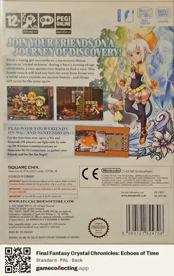 Final Fantasy Crystal Chronicles: Echoes of Time Nintendo Wii, PAL box back