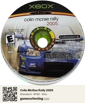 Colin McRae Rally 2005 Xbox, NTSC disc