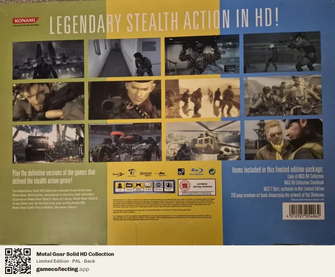 Metal Gear Solid HD Collection PlayStation 3, PAL box back