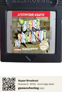 Super Breakout Game Boy Color, NTSC cartridge label
