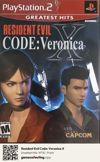 Resident Evil Code: Veronica X PlayStation 2, NTSC box front