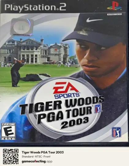 Tiger Woods PGA Tour 2003 PlayStation 2, NTSC box front
