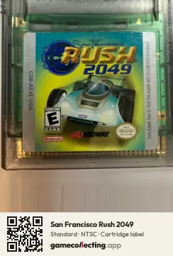 San Francisco Rush 2049 Game Boy Color, NTSC cartridge label