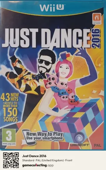 Just Dance 2016 Nintendo Wii U, United Kingdom box front