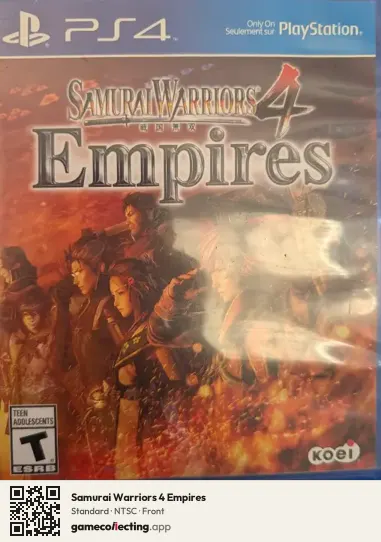 Samurai Warriors 4 Empires PlayStation 4, NTSC box front