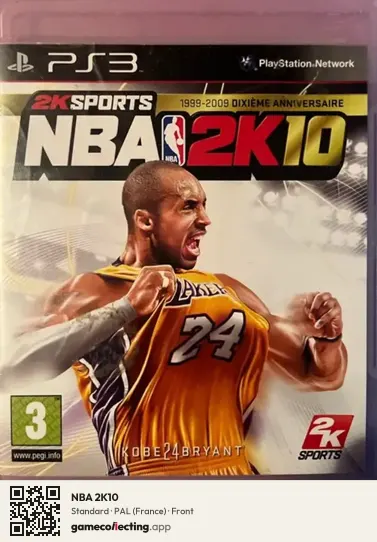NBA 2K10 PlayStation 3, France box front