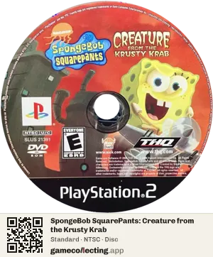 SpongeBob SquarePants: Creature from the Krusty Krab PlayStation 2, NTSC disc