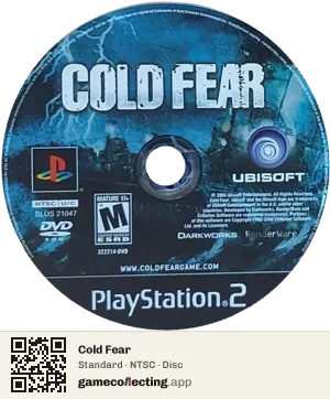 Cold Fear PlayStation 2, NTSC disc