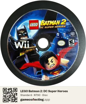 LEGO Batman 2: DC Super Heroes Nintendo Wii, NTSC disc