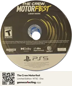 The Crew Motorfest PlayStation 5, NTSC disc