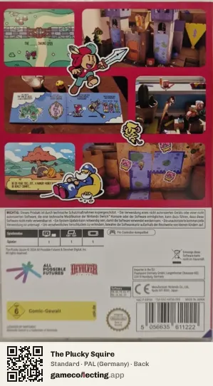 The Plucky Squire Nintendo Switch, Germany box back