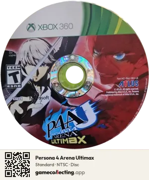 Persona 4 Arena Ultimax Xbox 360, NTSC disc