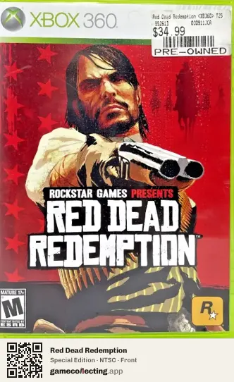 Red Dead Redemption Xbox 360, NTSC box front