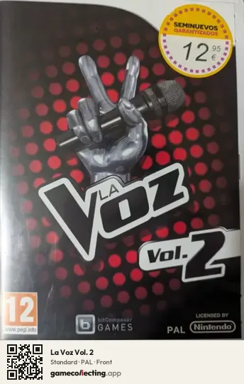 La Voz Vol. 2 Nintendo Wii, PAL box front