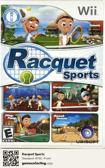 Racquet Sports Nintendo Wii, NTSC box front