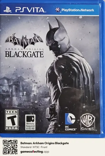 Batman: Arkham Origins Blackgate PlayStation Vita, NTSC box front