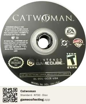 Catwoman Nintendo GameCube, NTSC disc