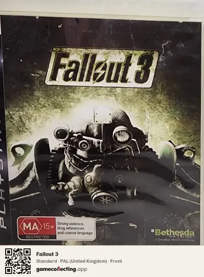 Fallout 3 PlayStation 3, United Kingdom box front