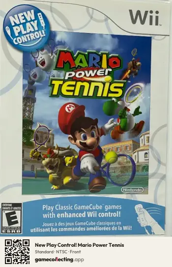 New Play Control! Mario Power Tennis Nintendo Wii, NTSC box front