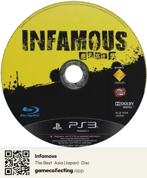Infamous PlayStation 3, Asia disc