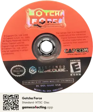 Gotcha Force Nintendo GameCube, NTSC disc