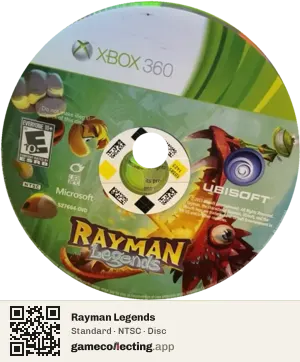 Rayman Legends Xbox 360, NTSC disc