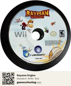 Rayman Origins Nintendo Wii, NTSC disc