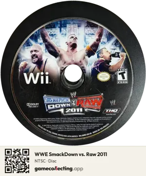 WWE SmackDown vs. Raw 2011 Nintendo Wii, NTSC disc