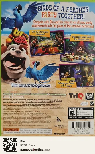 Rio Xbox 360, NTSC box back