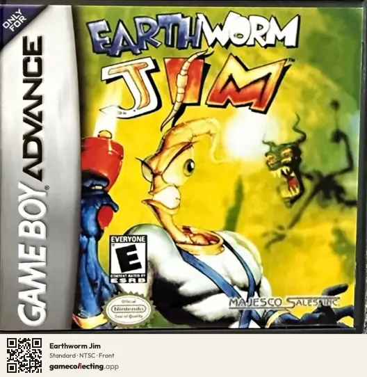 Earthworm Jim Game Boy Advance, NTSC box front