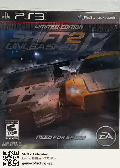 Shift 2: Unleashed PlayStation 3, NTSC box front