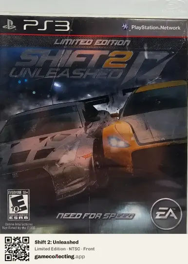 Shift 2: Unleashed PlayStation 3, NTSC box front