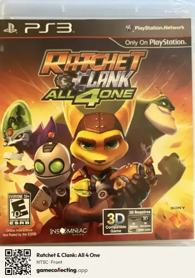 Ratchet & Clank: All 4 One PlayStation 3, NTSC box front