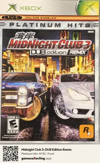 Midnight Club 3: DUB Edition Remix Xbox, NTSC box front