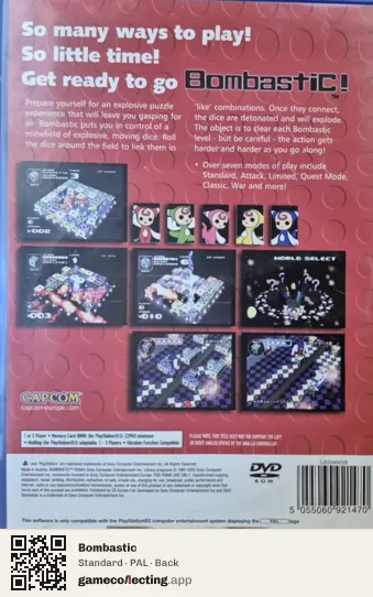 Bombastic PlayStation 2, PAL box back