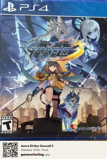 Azure Striker Gunvolt 3 PlayStation 4, NTSC box front