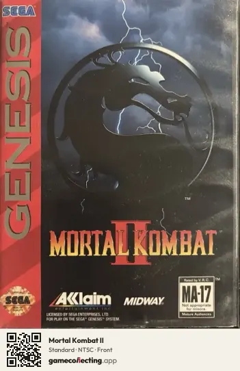 Mortal Kombat II Sega Mega Drive / Genesis, NTSC box front