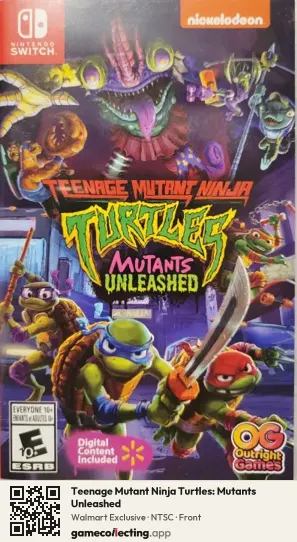 Teenage Mutant Ninja Turtles: Mutants Unleashed Nintendo Switch, NTSC box front