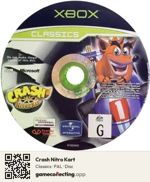 Crash Nitro Kart Xbox, PAL disc