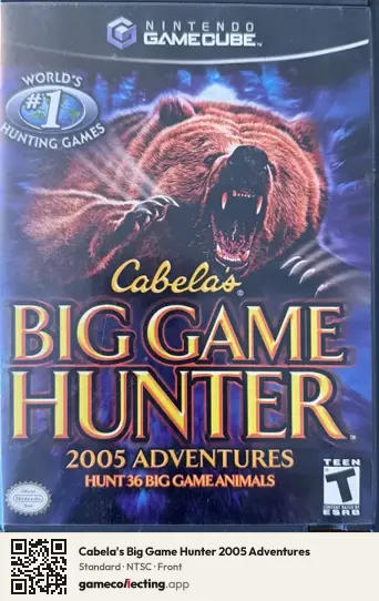 Cabela's Big Game Hunter 2005 Adventures Nintendo GameCube, NTSC box front