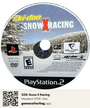SXR: Snow X Racing PlayStation 2, NTSC disc